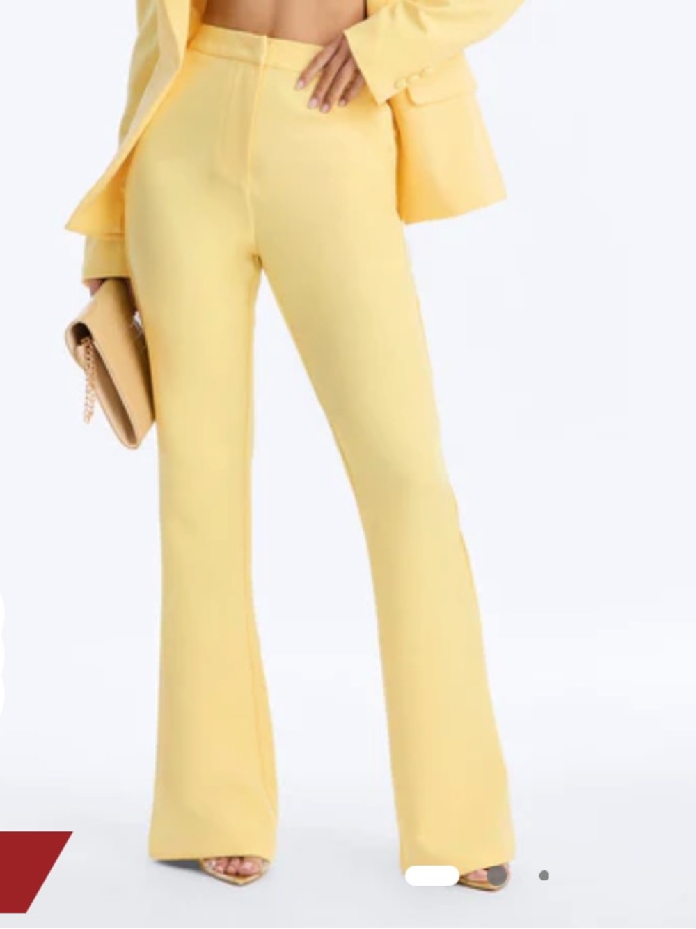 New Fashion Nova Dress Pants Flare Leg in Yellow Size 1X